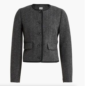 J. Crew Factory Wool-blend herringbone lady jacket Size 10 - NWT